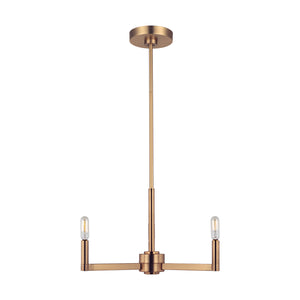 Visual Comfort Studio - 3164203-848 - Three Light Chandelier - Fullton - Satin Brass