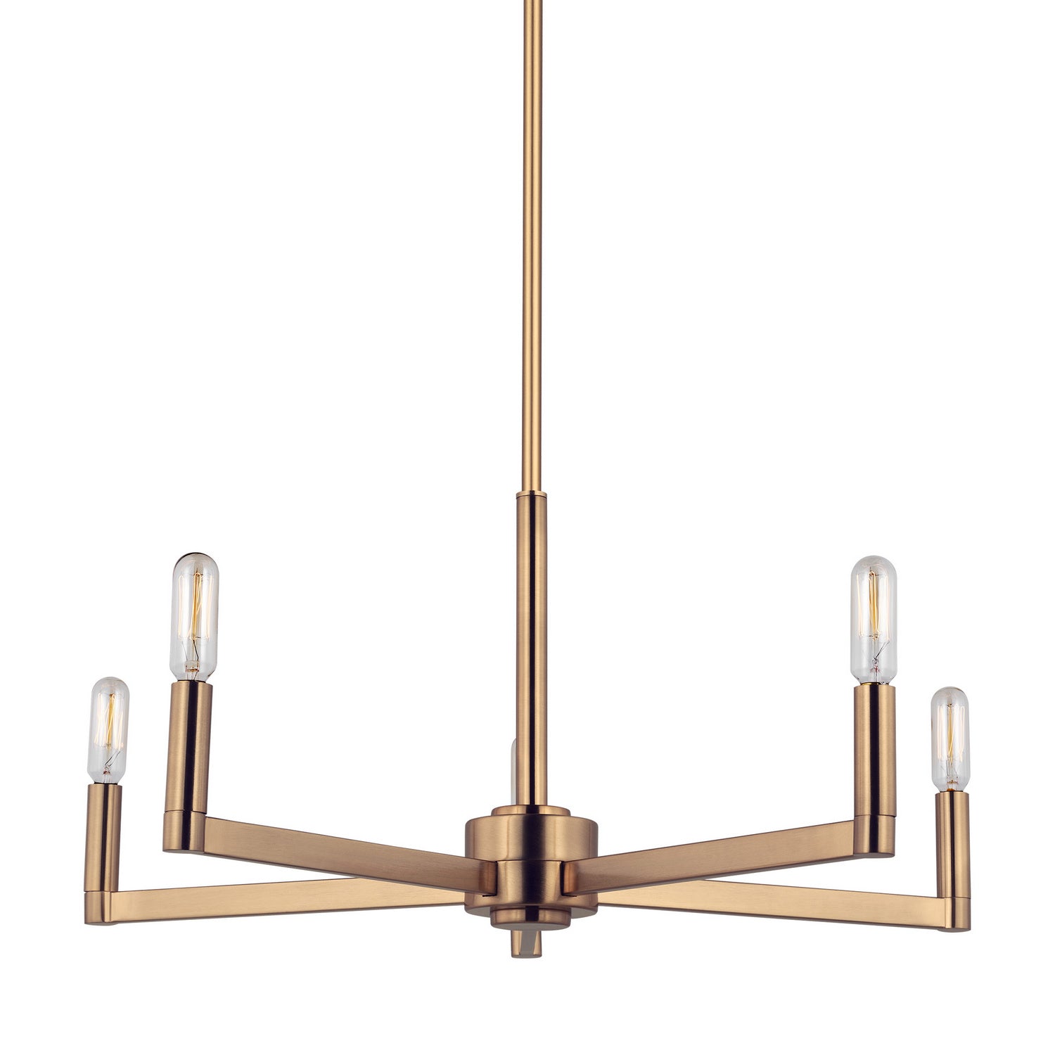 Visual Comfort Studio - 3164205-848 - Five Light Chandelier - Fullton - Satin Brass