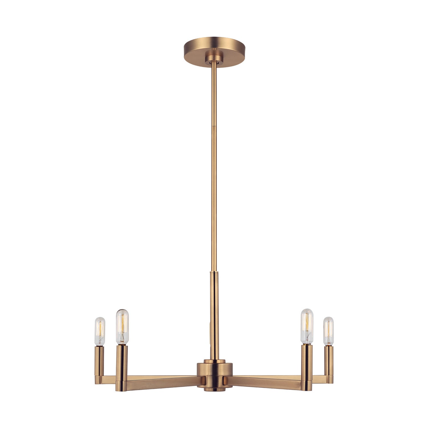 Visual Comfort Studio - 3164205-848 - Five Light Chandelier - Fullton - Satin Brass