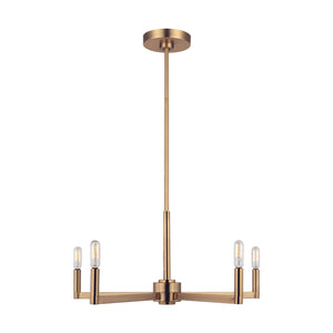 Visual Comfort Studio - 3164205-848 - Five Light Chandelier - Fullton - Satin Brass