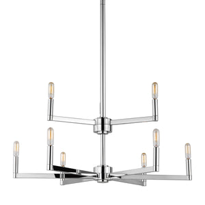 Visual Comfort Studio - 3164209-05 - Nine Light Chandelier - Fullton - Chrome