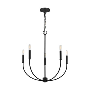 Visual Comfort Studio - 3167105-112 - Five Light Chandelier - Greenwich - Midnight Black