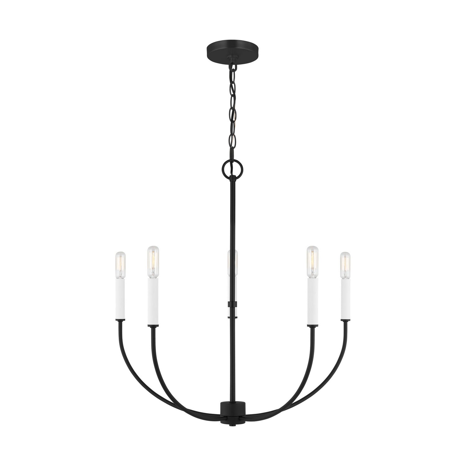 Visual Comfort Studio - 3167105-112 - Five Light Chandelier - Greenwich - Midnight Black