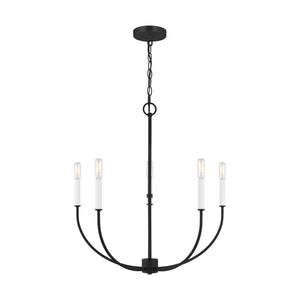 Visual Comfort Studio - 3167105-112 - Five Light Chandelier - Greenwich - Midnight Black