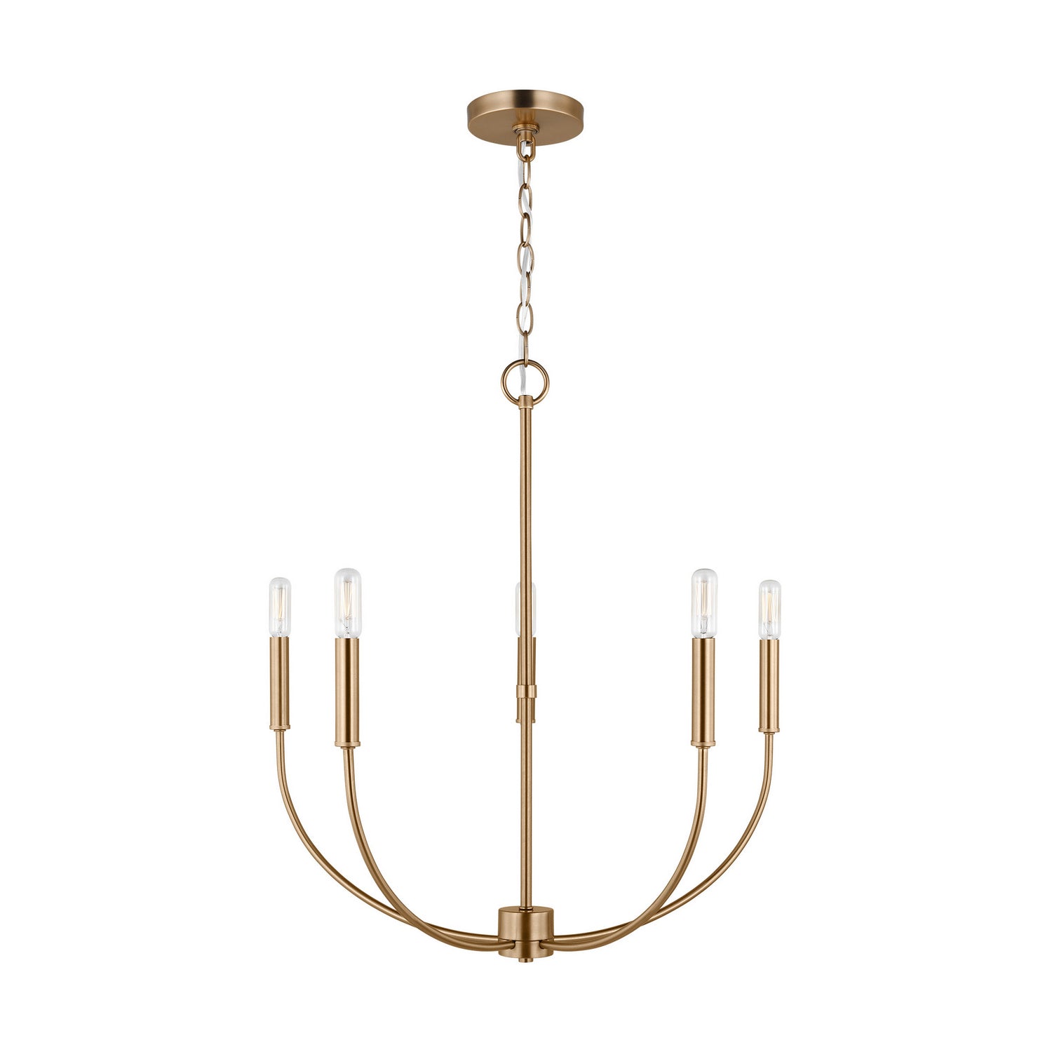 Visual Comfort Studio - 3167105-848 - Five Light Chandelier - Greenwich - Satin Brass