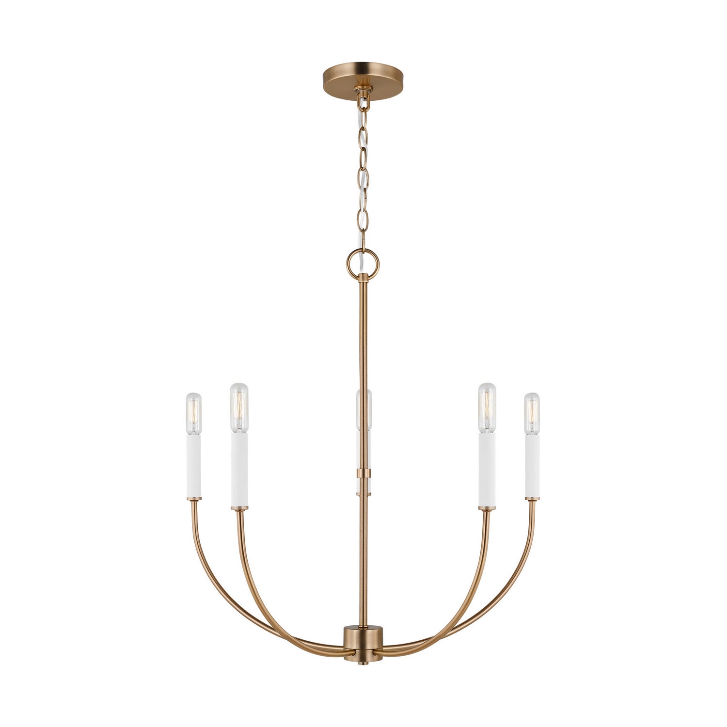 Visual Comfort Studio - 3167105-848 - Five Light Chandelier - Greenwich - Satin Brass