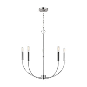 Visual Comfort Studio - 3167105-962 - Five Light Chandelier - Greenwich - Brushed Nickel