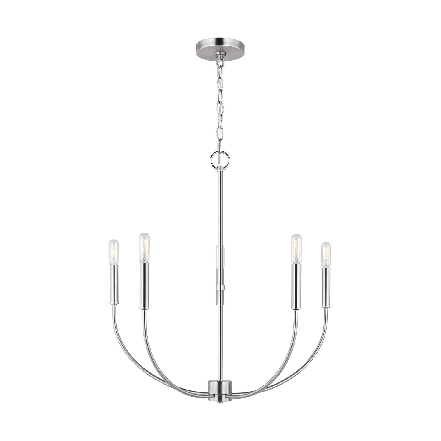 Visual Comfort Studio - 3167105-962 - Five Light Chandelier - Greenwich - Brushed Nickel