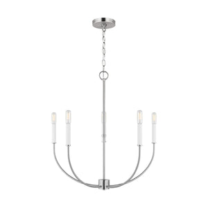 Visual Comfort Studio - 3167105-962 - Five Light Chandelier - Greenwich - Brushed Nickel