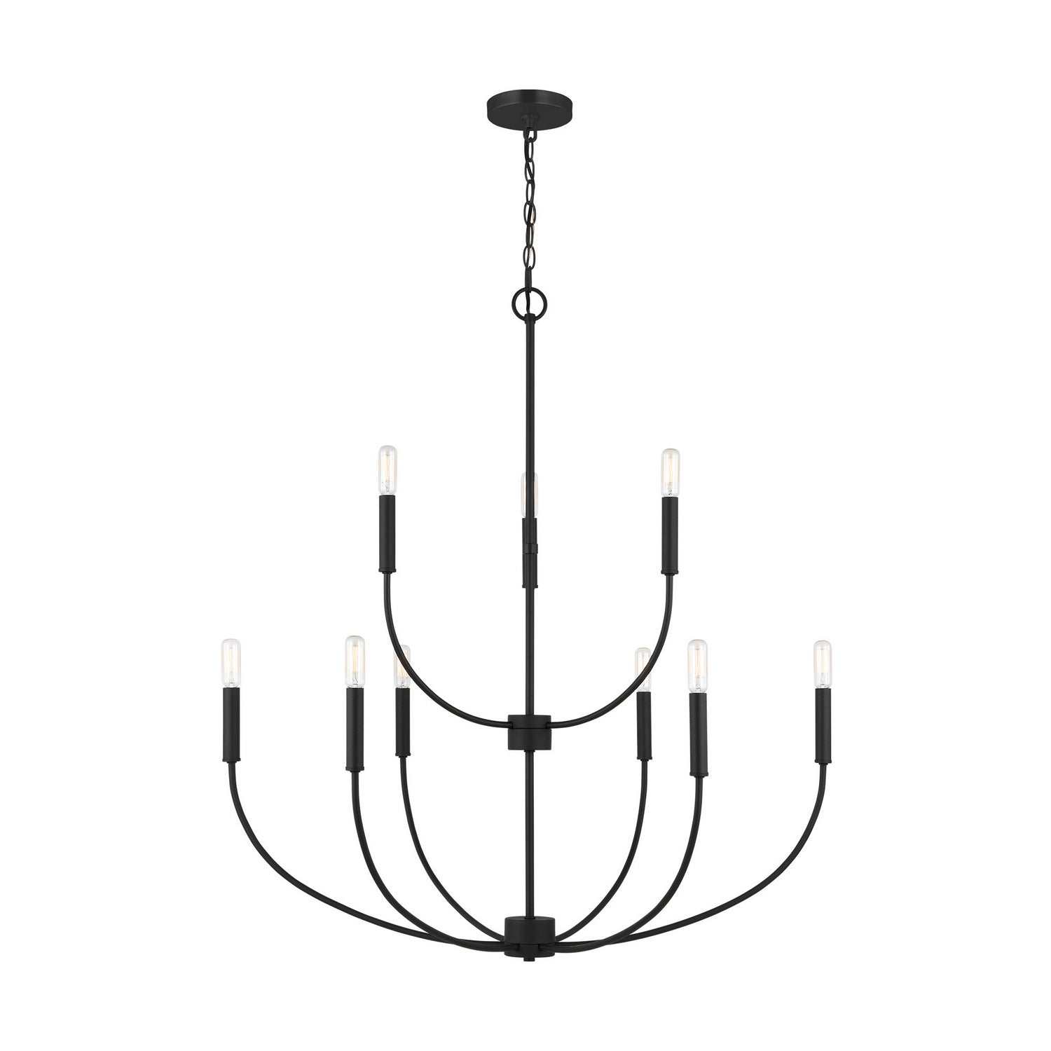 Visual Comfort Studio - 3167109-112 - Nine Light Chandelier - Greenwich - Midnight Black