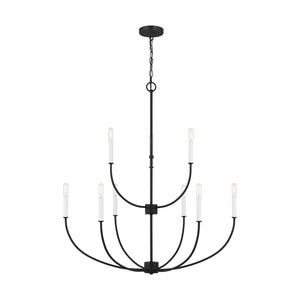 Visual Comfort Studio - 3167109-112 - Nine Light Chandelier - Greenwich - Midnight Black