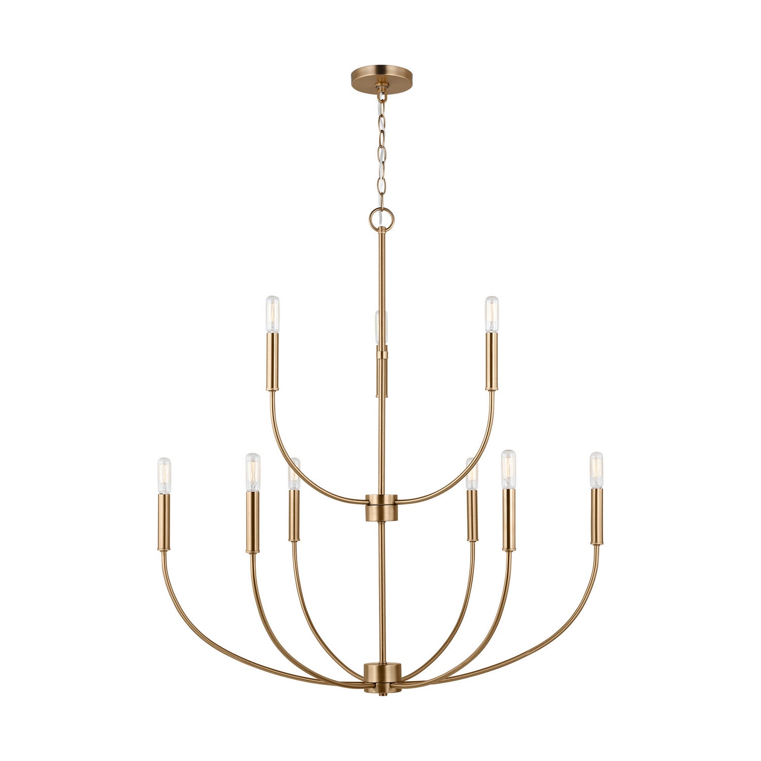 Visual Comfort Studio - 3167109-848 - Nine Light Chandelier - Greenwich - Satin Brass