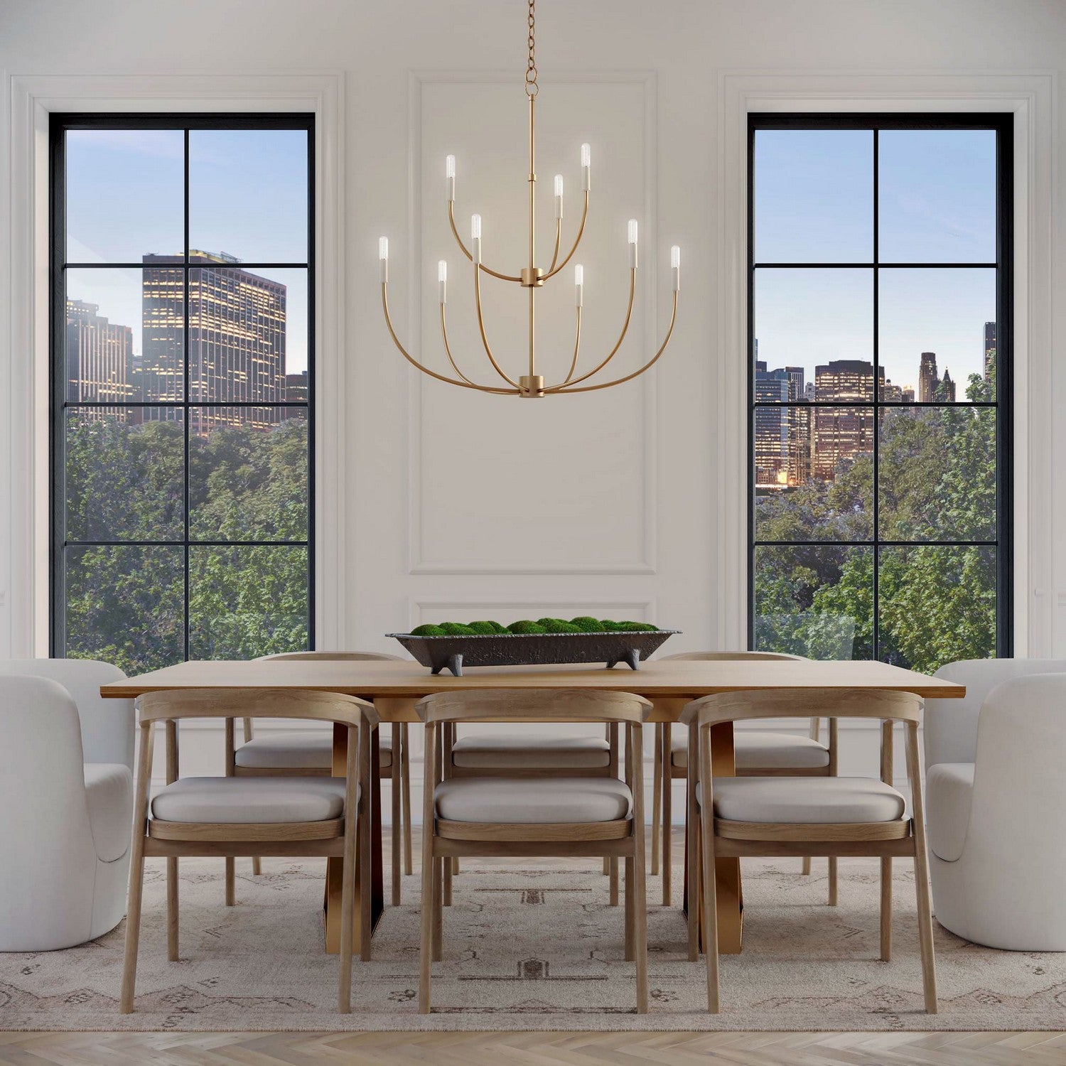 Visual Comfort Studio - 3167109-848 - Nine Light Chandelier - Greenwich - Satin Brass