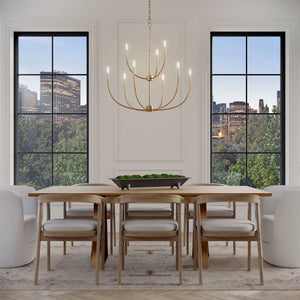 Visual Comfort Studio - 3167109-848 - Nine Light Chandelier - Greenwich - Satin Brass