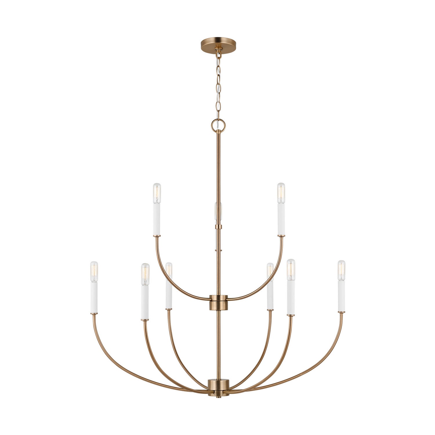 Visual Comfort Studio - 3167109-848 - Nine Light Chandelier - Greenwich - Satin Brass