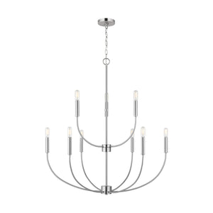 Visual Comfort Studio - 3167109-962 - Nine Light Chandelier - Greenwich - Brushed Nickel