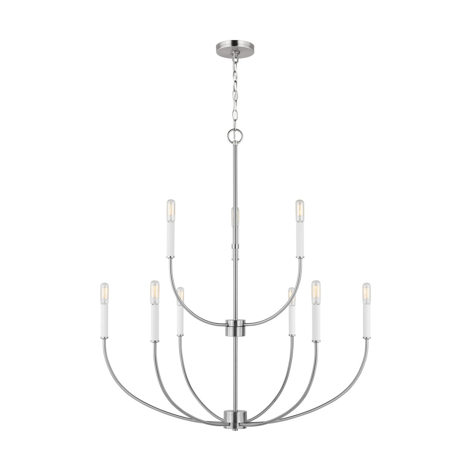 Visual Comfort Studio - 3167109-962 - Nine Light Chandelier - Greenwich - Brushed Nickel