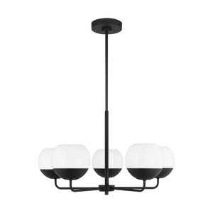 Visual Comfort Studio - 3168105-112 - Five Light Chandelier - Alvin - Midnight Black