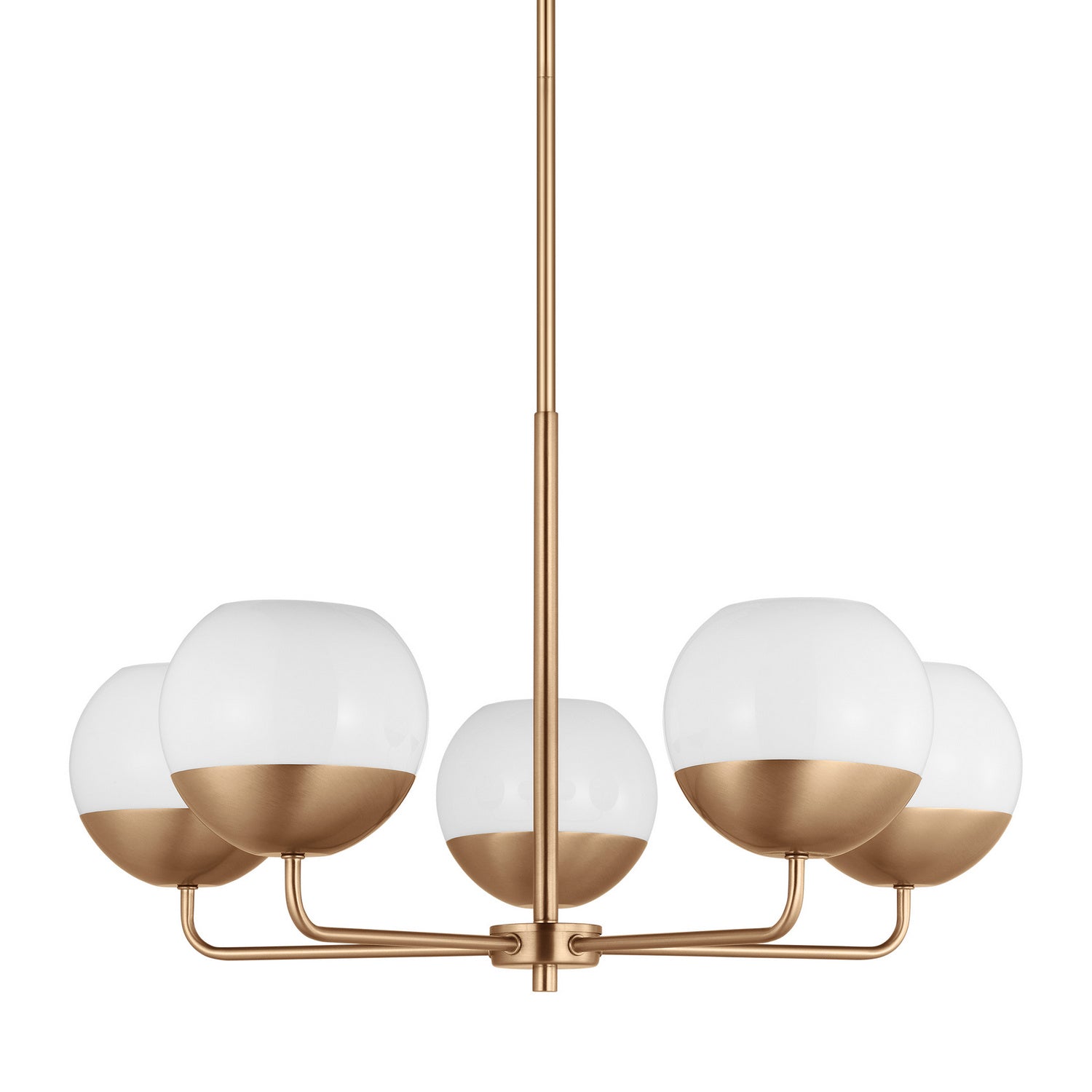 Visual Comfort Studio - 3168105-848 - Five Light Chandelier - Alvin - Satin Brass