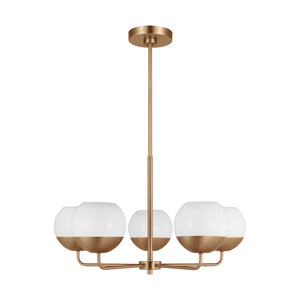 Visual Comfort Studio - 3168105-848 - Five Light Chandelier - Alvin - Satin Brass