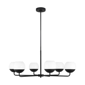 Visual Comfort Studio - 3168106-112 - Six Light Chandelier - Alvin - Midnight Black