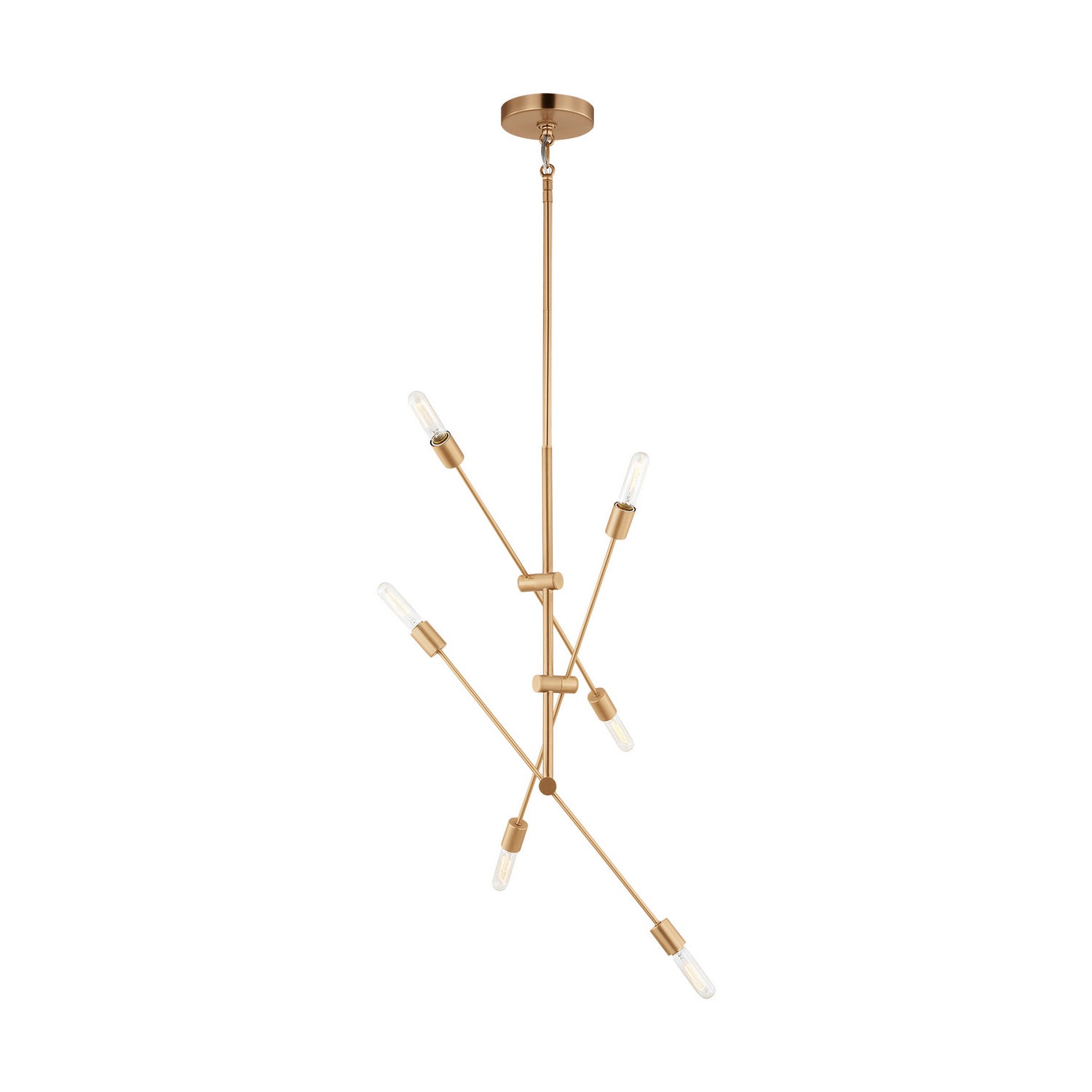 Visual Comfort Studio - 3200506-848 - Six Light Chandelier - Axis - Satin Brass