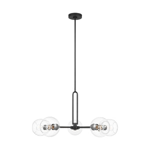 Visual Comfort Studio - 3255705-112 - Five Light Chandelier - Codyn - Midnight Black