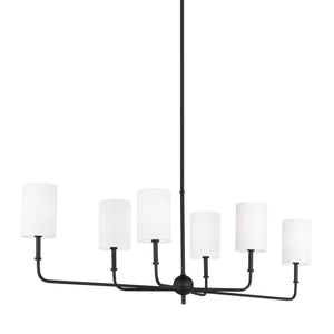 Visual Comfort Studio - 3609306-112 - Six Light Chandelier - Foxdale - Midnight Black