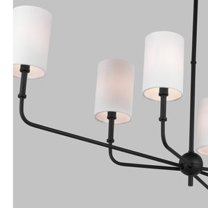 Visual Comfort Studio - 3609306-112 - Six Light Chandelier - Foxdale - Midnight Black