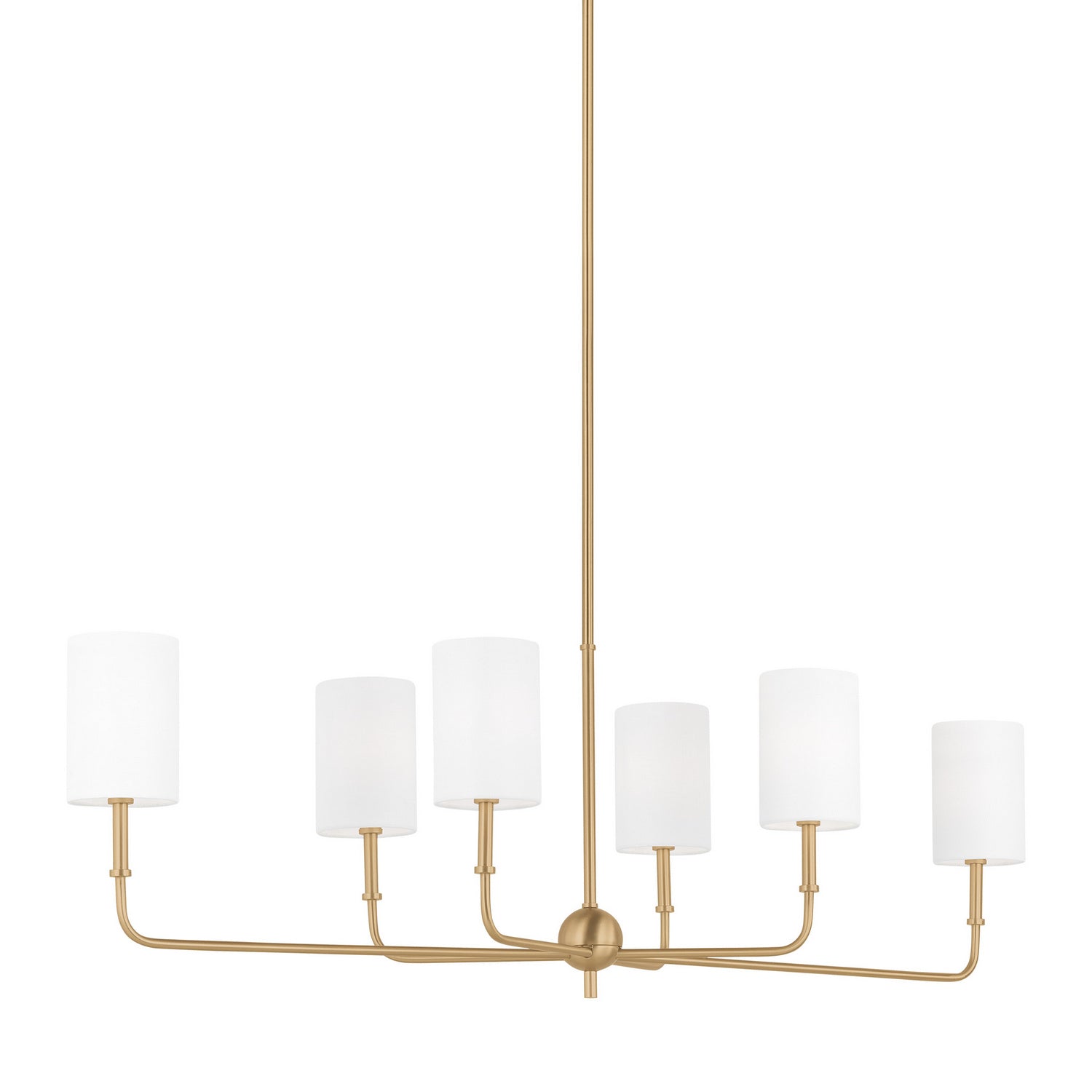 Visual Comfort Studio - 3609306-848 - Six Light Chandelier - Foxdale - Satin Brass