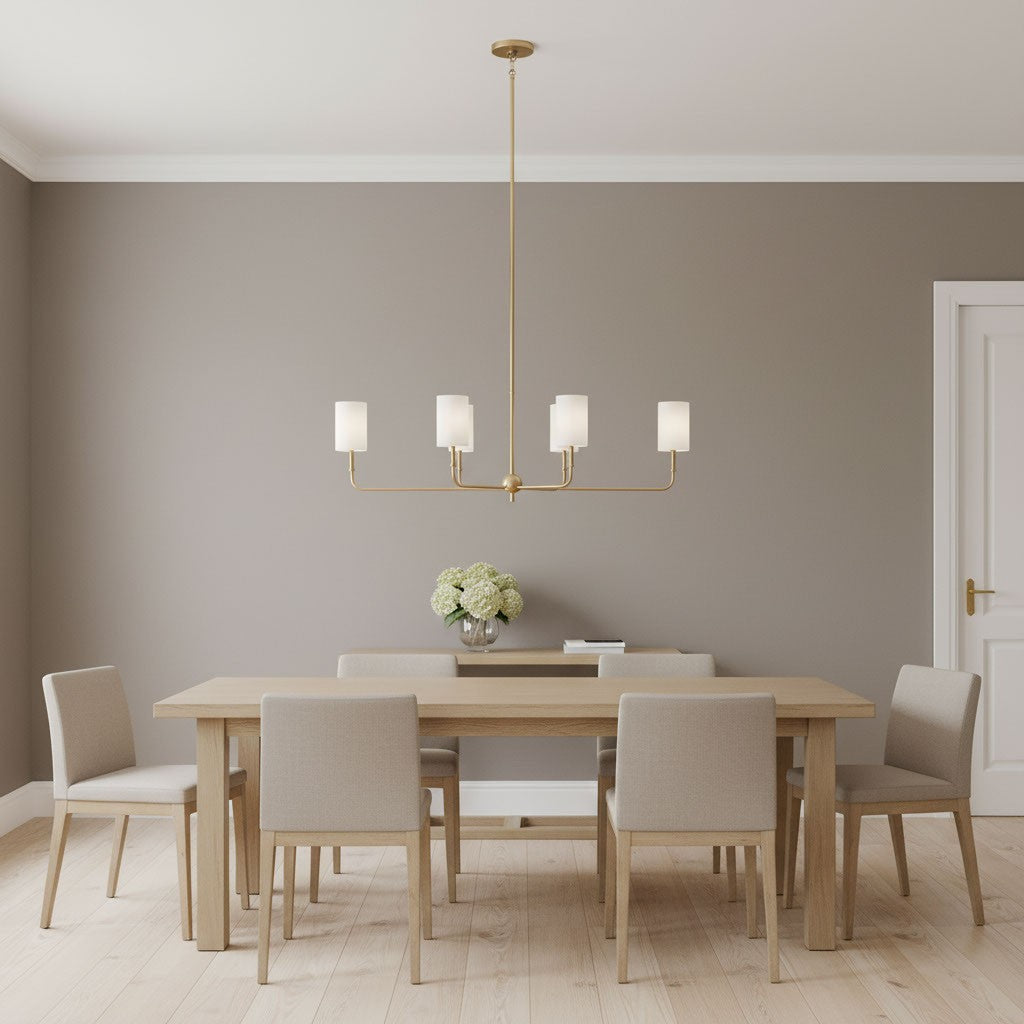 Visual Comfort Studio - 3609306-848 - Six Light Chandelier - Foxdale - Satin Brass