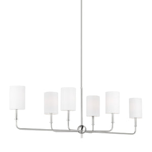 Visual Comfort Studio - 3609306-962 - Six Light Chandelier - Foxdale - Brushed Nickel