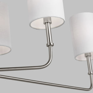 Visual Comfort Studio - 3609306-962 - Six Light Chandelier - Foxdale - Brushed Nickel