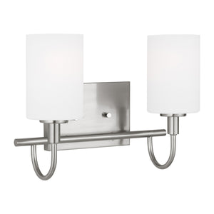 Visual Comfort Studio - 4457102-962 - Two Light Bath Vanity - Oak Moore - Brushed Nickel