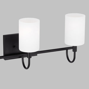 Visual Comfort Studio - 4457103-112 - Three Light Bath Vanity - Oak Moore - Midnight Black