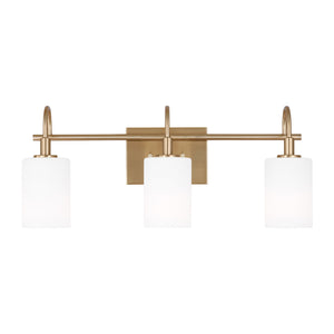 Visual Comfort Studio - 4457103-848 - Three Light Bath Vanity - Oak Moore - Satin Brass