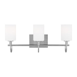 Visual Comfort Studio - 4457103-962 - Three Light Bath Vanity - Oak Moore - Brushed Nickel