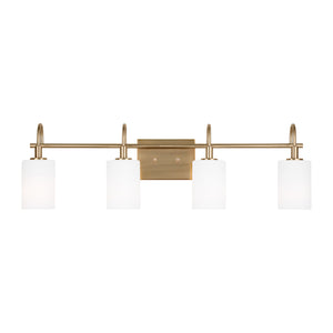 Visual Comfort Studio - 4457104-848 - Four Light Bath Vanity - Oak Moore - Satin Brass