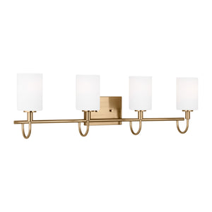 Visual Comfort Studio - 4457104-848 - Four Light Bath Vanity - Oak Moore - Satin Brass