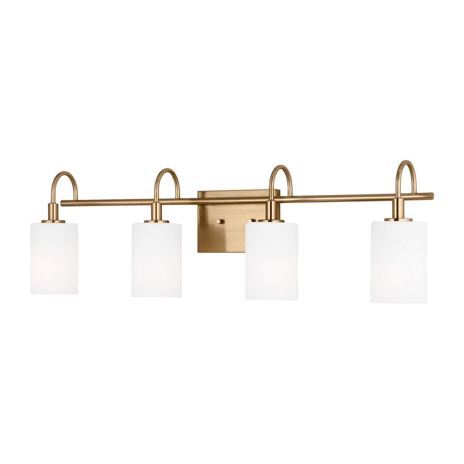 Visual Comfort Studio - 4457104-848 - Four Light Bath Vanity - Oak Moore - Satin Brass