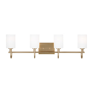 Visual Comfort Studio - 4457104-848 - Four Light Bath Vanity - Oak Moore - Satin Brass