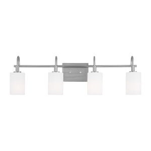 Visual Comfort Studio - 4457104-962 - Four Light Bath Vanity - Oak Moore - Brushed Nickel