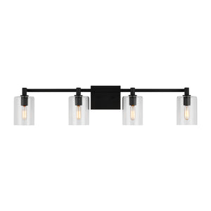 Visual Comfort Studio - 4464204-112 - Four Light Bath Vanity - Fullton - Midnight Black