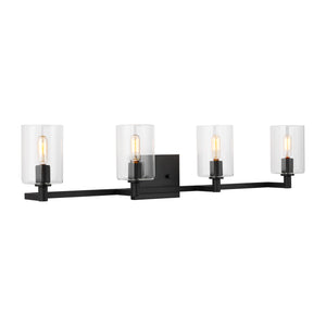 Visual Comfort Studio - 4464204-112 - Four Light Bath Vanity - Fullton - Midnight Black