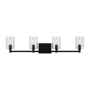 Visual Comfort Studio - 4464204-112 - Four Light Bath Vanity - Fullton - Midnight Black