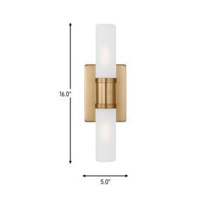 Visual Comfort Studio - 4465002-848 - Two Light Bath Vanity - Keaton - Satin Brass
