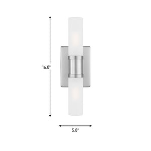 Visual Comfort Studio - 4465002-962 - Two Light Bath Vanity - Keaton - Brushed Nickel