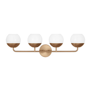 Visual Comfort Studio - 4468104-848 - Four Light Bath Vanity - Alvin - Satin Brass