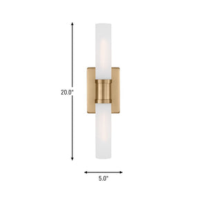 Visual Comfort Studio - 4565002-848 - Two Light Bath Vanity - Keaton - Satin Brass