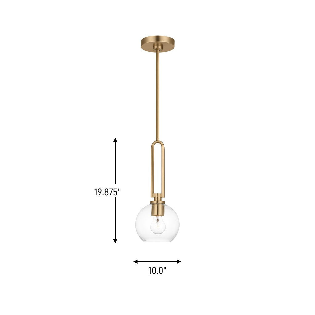 Visual Comfort Studio - 6155701-848 - One Light Pendant - Codyn - Satin Brass
